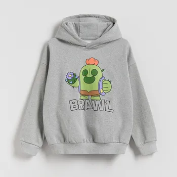 Chlapecká mikina Reserved - Mikina Brawl Stars - světle šedá - 940FJ-09M - 940FJ-09M-152