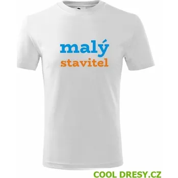 Chlapecké tričko Dětské tričko malý stavitel - Barva: bílá, Velikost 10let