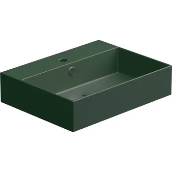 Umyvadlo Umyvadlo Zenith BW 60 hranaté, keramické, smeraldo matné, 60x46 cm, ZELAVBW60036