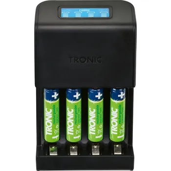 TRONIC® Nabíječka baterií s LCD displejem TRC 4 B2 (nabíječka včetně 4 AAA baterií)