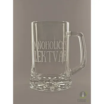 Sklenice Pískovaný půllitr s uchem - Mnoholičný lektvar