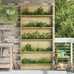 Regály na rostliny s policí Hnědá 90 x 15 x 180 cm IM_42013031