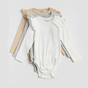 Reserved - Body s volánkem 3 balení - krémová - 196FU-01X - 196FU-01X-80