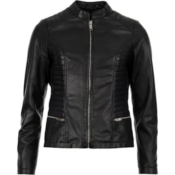 Dámská casual bunda Dámská Kožená Bunda Zaria Syløn Brixton Černá Velikost: 3XL