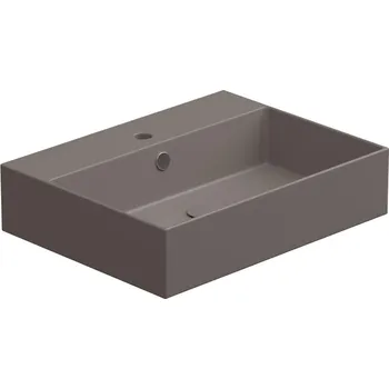 Umyvadlo Umyvadlo Zenith BW 60 hranaté, keramické, tortora matné, 60x46 cm, ZELAVBW60029