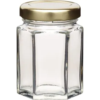 Sklenice Kitchen Craft Šestihranná sklenice se šroubovacím víčkem