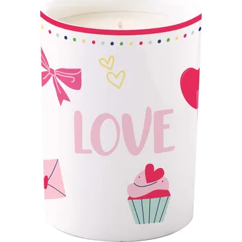 Svíčka Easy Life Vonná svíčka v porcelánové dóze Twist & Match Aquamarine-Pink