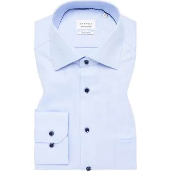 Košile Eterna Modern Fit Struktur modrá 1016_12X19K velikost: 48, délka rukávu: dlouhý rukáv