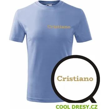 Dětské tričko Cristiano - Barva: nebesky modrá, Velikost 6let