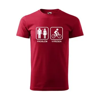 Pánská móda Tričko s potiskem Kolo - problém vyřešen: červené 3XL