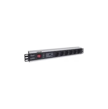 Přepěťová ochrana Intellinet 19" 1.5U Rackmount 6-Way Power Strip - German Type, rozvodný panel, 6x DE zásuvka, 3m kabel,přepěťová ochrana