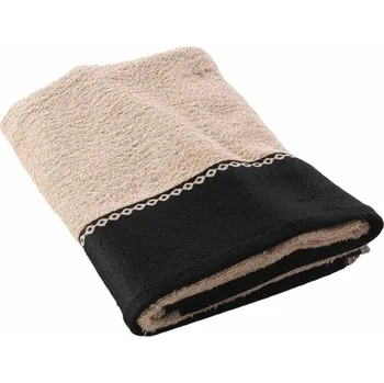 Ručník Blancheporte Sada froté s žakárovým pruhem, bavlna 450g/m2 písková 50x90 cm