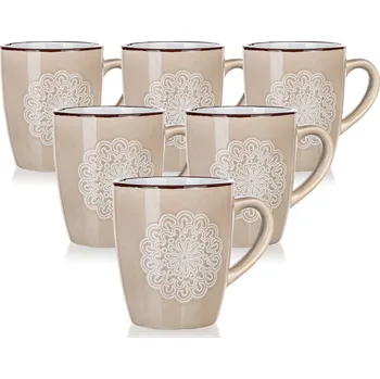 Banquet Sada hrnků Shape 400 ml, 6 ks, šedá