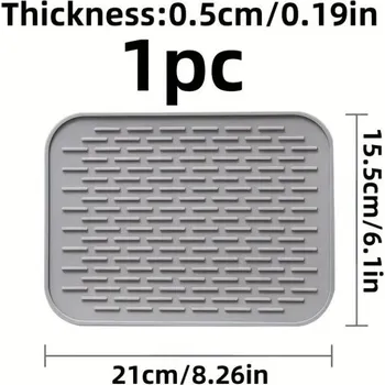 Příslušenství ke karavanu Podložka protiskluzová, silikonová, šedá, 21x15.5cm