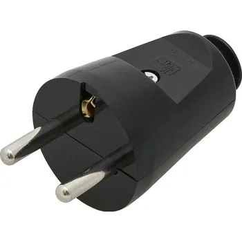 Elektrická zásuvka Zástrčka WT-30 rovná černá