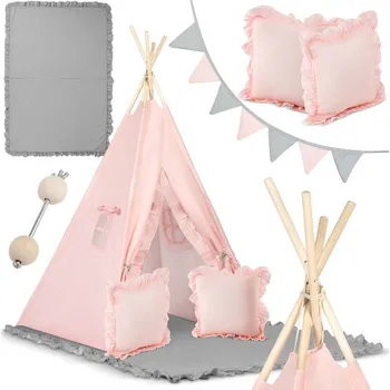 Dětský stan Teepee stan NK-406 Nukido - světle růžový