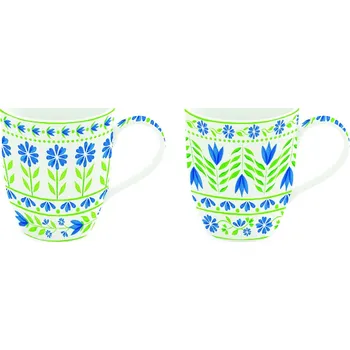 Easy Life Sada dvou porcelánových hrnků Flowers Garden