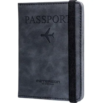 Outdoorové zavazadlo pouzdro na dokumenty/pas z ekokůže Barva: Černá