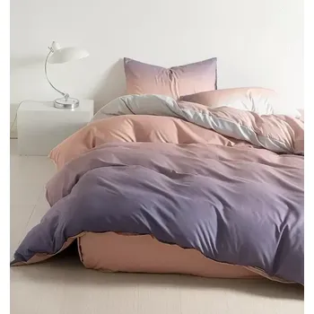 Povlečení Novinka 2025 ! LUXUSNÍ BAVLNĚNÉ OBOUSTRANNÉ POVLEČENÍ na 2 postele 140x200/70x90 cm AFRODITÉ - FIALKOVÉ