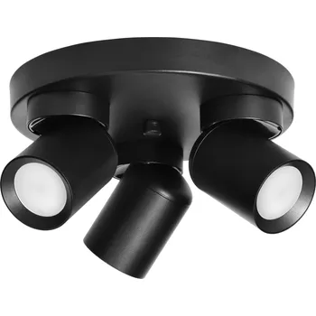 Bodové svítidlo Černé bodové svítidlo na strop 3xGU10 IP20