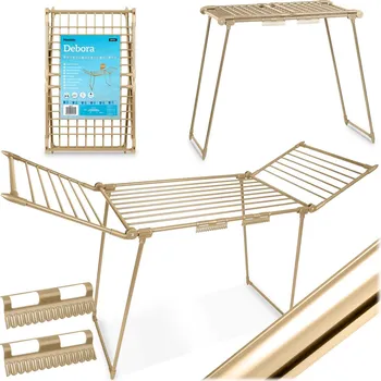 Sušák na prádlo Massido Skládací stojan na sušení prádla Debora zlatá 19 m