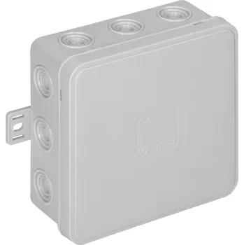 Rozvaděč Šedá rozvodná skříňka IP54 12 vstupů 100x100x41mm