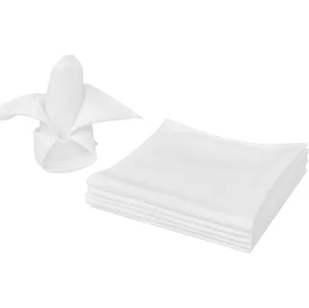 Látkový kapesník Nábytek XL 50 jídelních ubrousků bílých 50 x 50 cm 130798