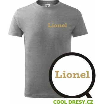 Dětské tričko Lionel - Barva: tmavě šedý melír, Velikost 6let