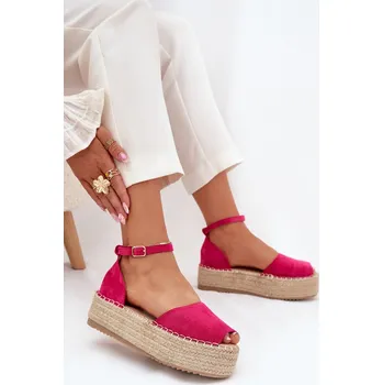 Dámské sandále Boto Dámské Espadrilky Na Platformě S Pletením Selise Barva: Růžová, Velikost: 38