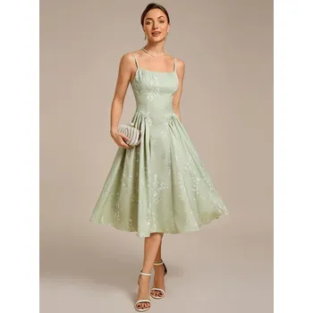 Dámské šaty Ever Pretty šaty jemně vzorované na ramínka 0134 Velikost: S / 36 / 04 / 08