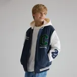 Reserved - Oversize bunda bomberka - tmavomodrá - PL149-59X - PL149-59X-116