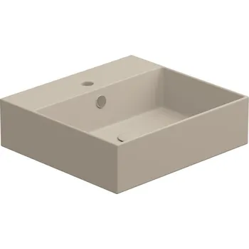 Umyvadlo Zenith BW 50 hranaté, keramické, sabbia matné, 50x46 cm, ZELAVBW50034