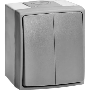 vypínač ORNO Vypínač na světlo AQUATIC PRO IP 55 šedý/grafitový