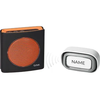 Domovní zvonek Bezdrátový bateriový zvonek černo-oranžový