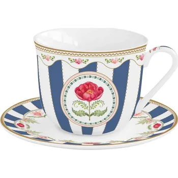 Stolování Easy Life Porcelánový šálek a podšálek Flowery