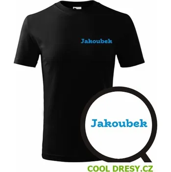 Dětské tričko Jakoubek - Barva: černá, Velikost 10let