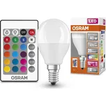 Osram LED žárovka kapka RGBW, 4,9 W, 470 lm, teplá bílá, RGB, E14 LED STAR+ CL P RGBWFR 40 DIM REM CO