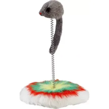 Hračka pro kočku Ferplast PA 5030 plyšová myš na pružině