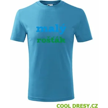 Dětské tričko malý rošťák - Barva: tyrkysová, Velikost 10let