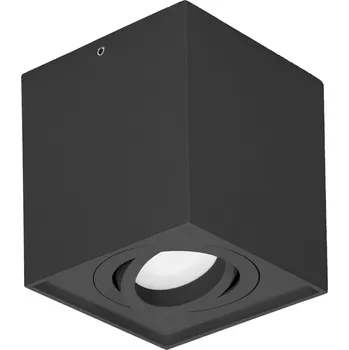 Černé čtvercové GU10 stropní svítidlo 35W