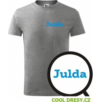 Dětské tričko Julda - Barva: tmavě šedý melír, Velikost 6let