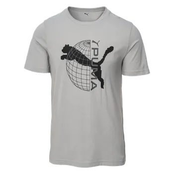 Pánské tričko Pánské Tričko s krátkým rukávem PUMA PUMATECH GRAPHIC TEE 63219263 – Šedá S
