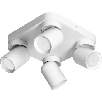 Bílé stropní svítidlo 4xGU10, IP20, čtvercové