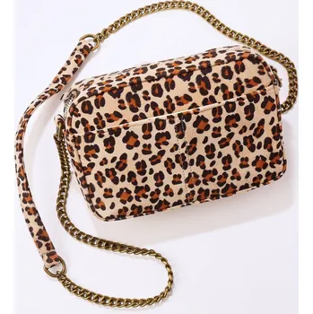 Kabelka Kabelka s řetízkovým popruhem a leopardím potiskem béžová