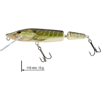 Umělá nástraha Wobler Pike Jointed SALMO 11 cm - Color: REAL PIKE
