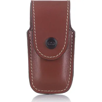 Pouzdro na nůž Classic úzké kožené opaskové pouzdro pro nůž / multitool s klopou na druk