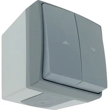 vypínač ORNO Žaluziový vypínač AQUATIC PRO IP55 šedý/grafitový 10ks