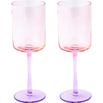 Sklenice Easy Life Sada dvou skleniček na víno Rainbow Orange Violet