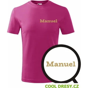 Chlapecké tričko Dětské tričko Manuel - Barva: purpurová, Velikost 10let