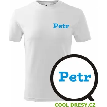 Dětské tričko Petr - Barva: bílá, Velikost 8let
